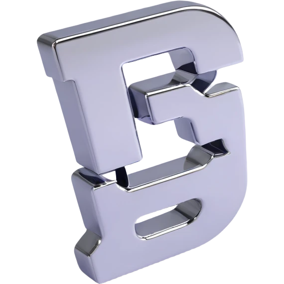 3D logo for 'Select', chrome letters, shadowed, minimal background, professional look emoji