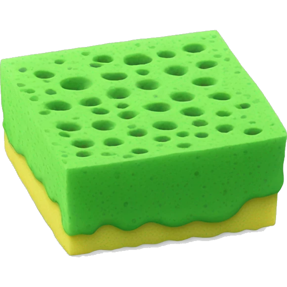 green squared thin dish sponge emoji