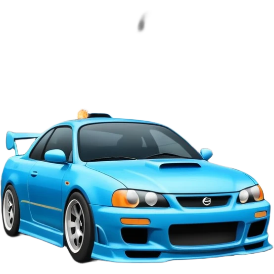 car drifitng on the road  pneu print emoji