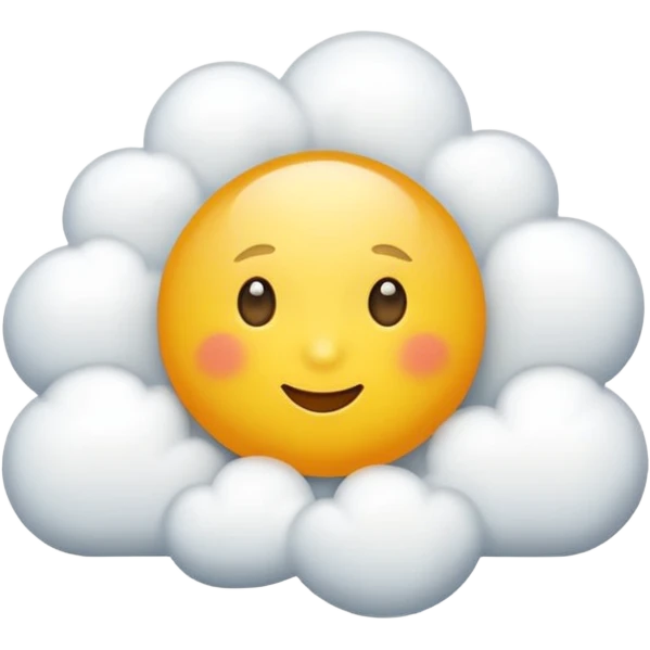 happy Sunny Cloud, with sun emoji