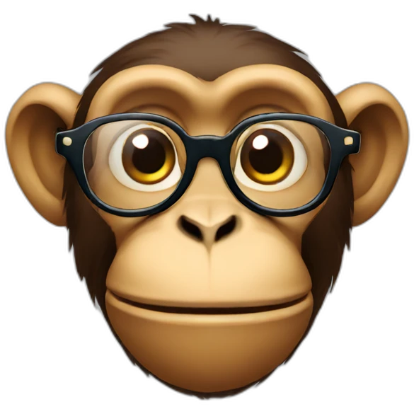 monkey with glasses emoji