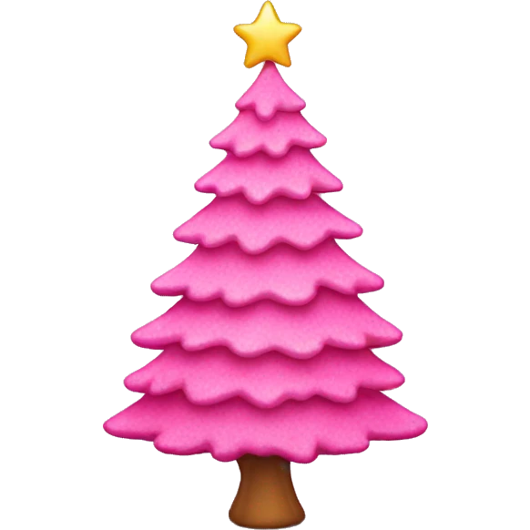 Pink Christmas tree  emoji
