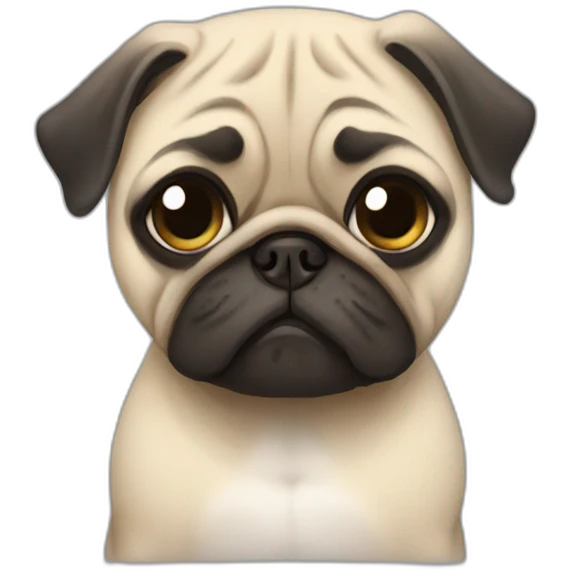 crying pug emoji