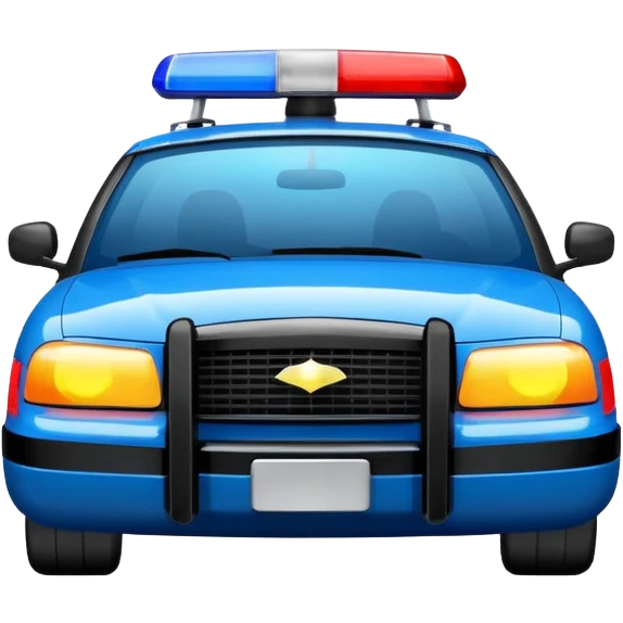 police car with lights on emoji