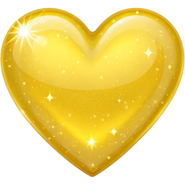 yellow heart with a glitter effect emoji