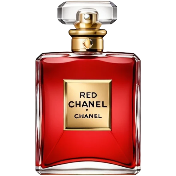 red elegant COCO CHANEL perfume emoji