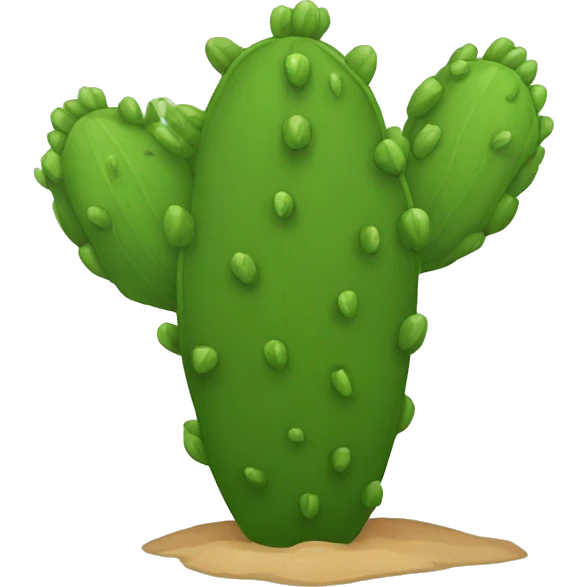 single flat Nopal without pot emoji