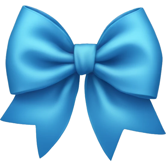 Blue bow emoji