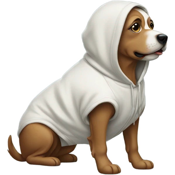 Dog wearing a hoodie  emoji
