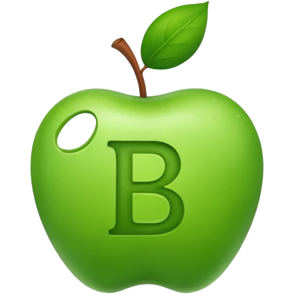 Empty apple like o with letter B in the midlle emoji