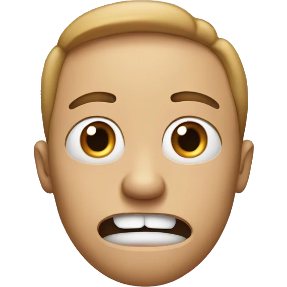 Confused face with mouth open  emoji