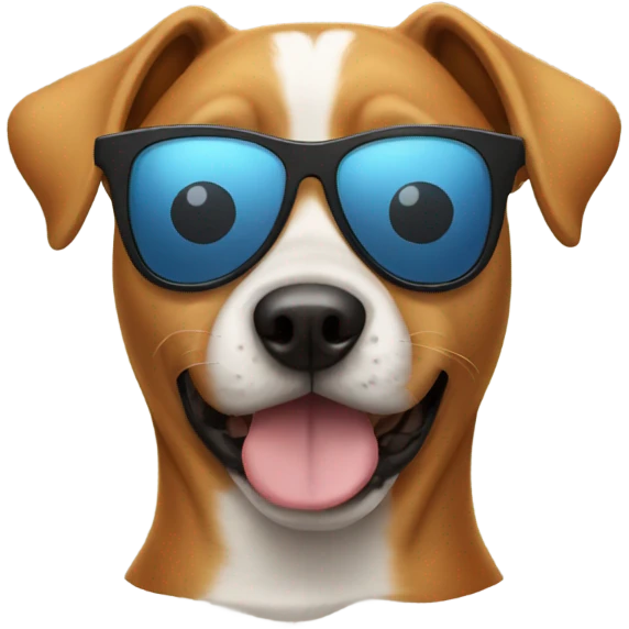 Dog with sunglasses ￼ emoji