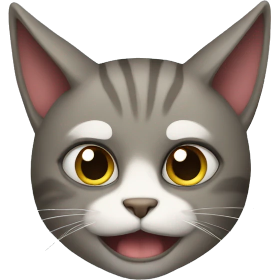 Cat with bat emoji