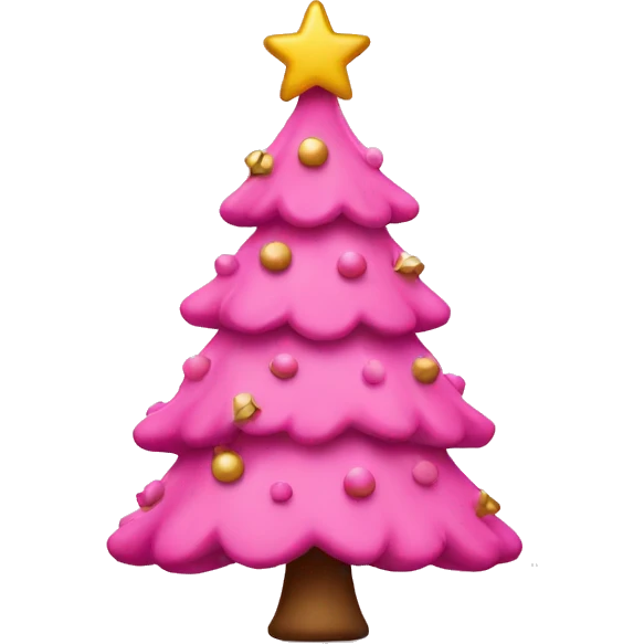 pink christmas tree  emoji