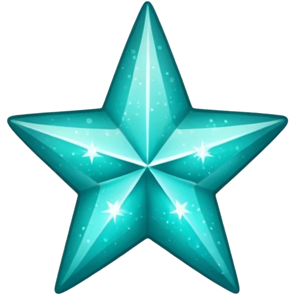 teal star with sparkles emoji
