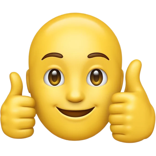 the emoji thumbs up's outline traced with an emoji thumbs up emoji