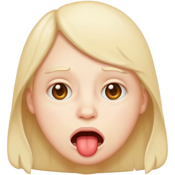 a drooling dumb person, emoji style emoji