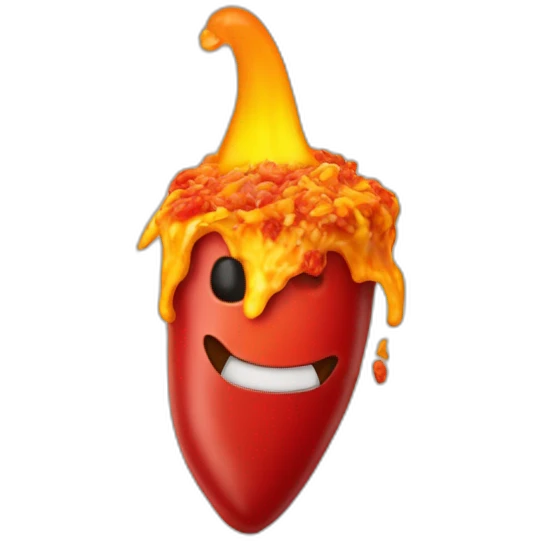 chili getting fried emoji