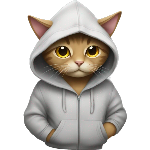 Cat with a hoodie emoji