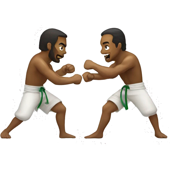 two capoeira fighters emoji