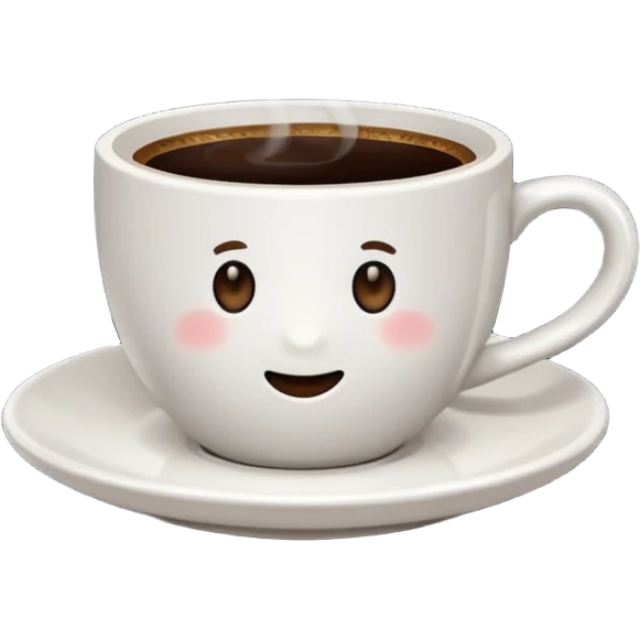 plain Coffee without Saucer, white Cup. emoji