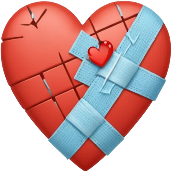 broken heart sticked together emoji