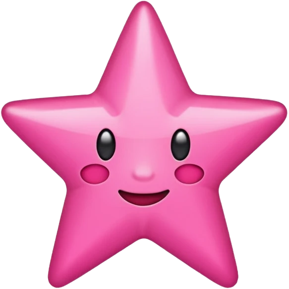 simple bold pink star, emoji style emoji