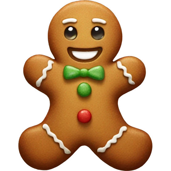 gingerbread man emoji