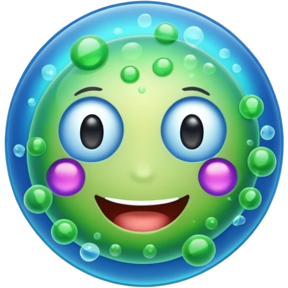 Happy bacteria emoji emoji