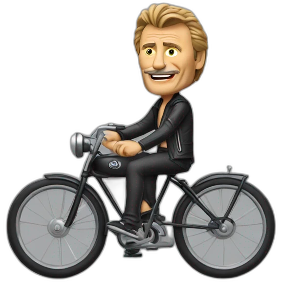 Johnny Hallyday on bicycle emoji