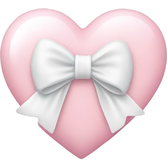 light pink heart with a white bow  emoji