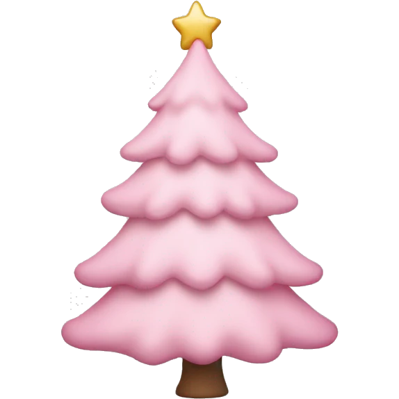 pastel pink christmas tree emoji