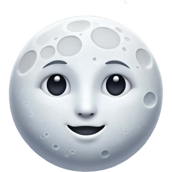 White moon emoji
