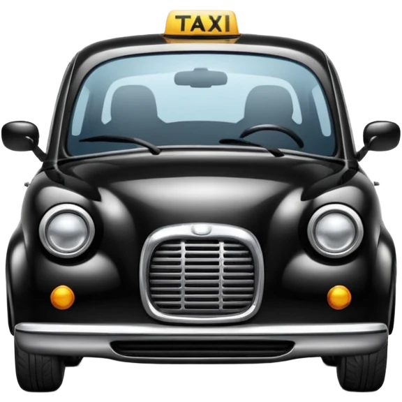 black small car taxi front emoji
