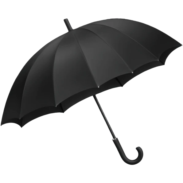 black open umbrella emoji