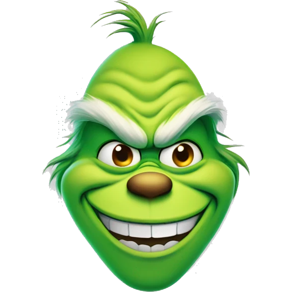 Grinch winking emoji