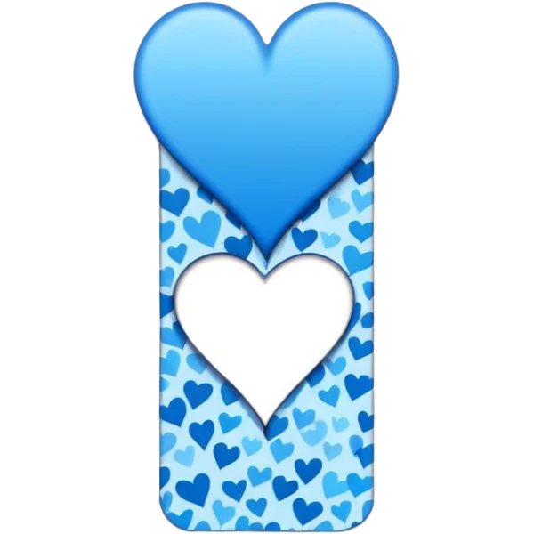 blue heart patterned bookmark emoji