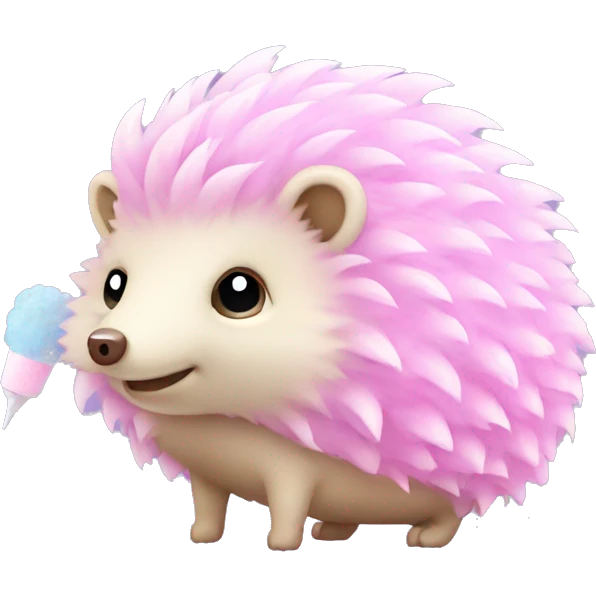 cotton candy hedgehog emoji