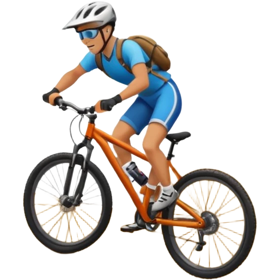 Pumptrack track and rider riding a hilly on the backwheel emoji