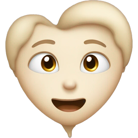 milky heart without a face an ordinary heart emoji