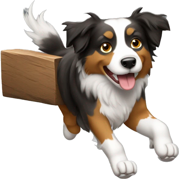 Anvil with Jumping Australian shepherd  emoji