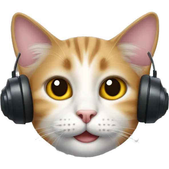 cat plus call center headphones emoji