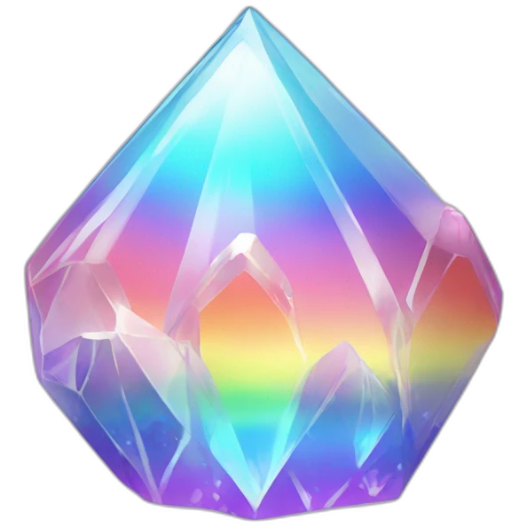 quartz crystal lbgt rainbow pokemon with eyes and legs emoji