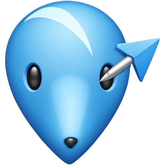 Blue mouse cursor emoji