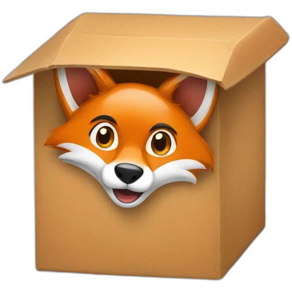 fox in cartoon box emoji