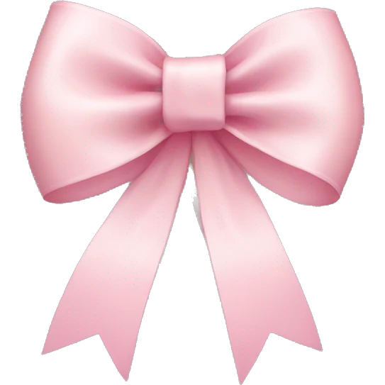 light pink ribbon bow emoji