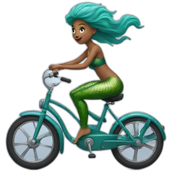 Mermaid Riding a bike emoji