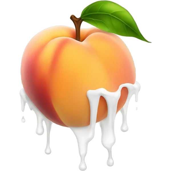 Peach dripping white  emoji