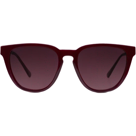 Burgundy sunglasses without face emoji