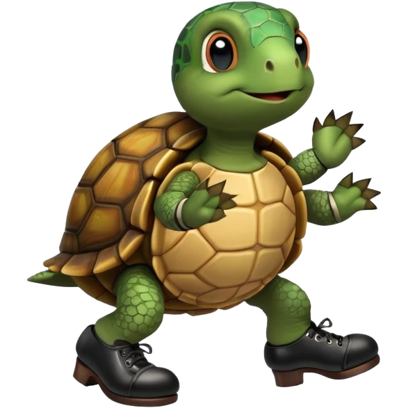 Turtle tap dancing  emoji